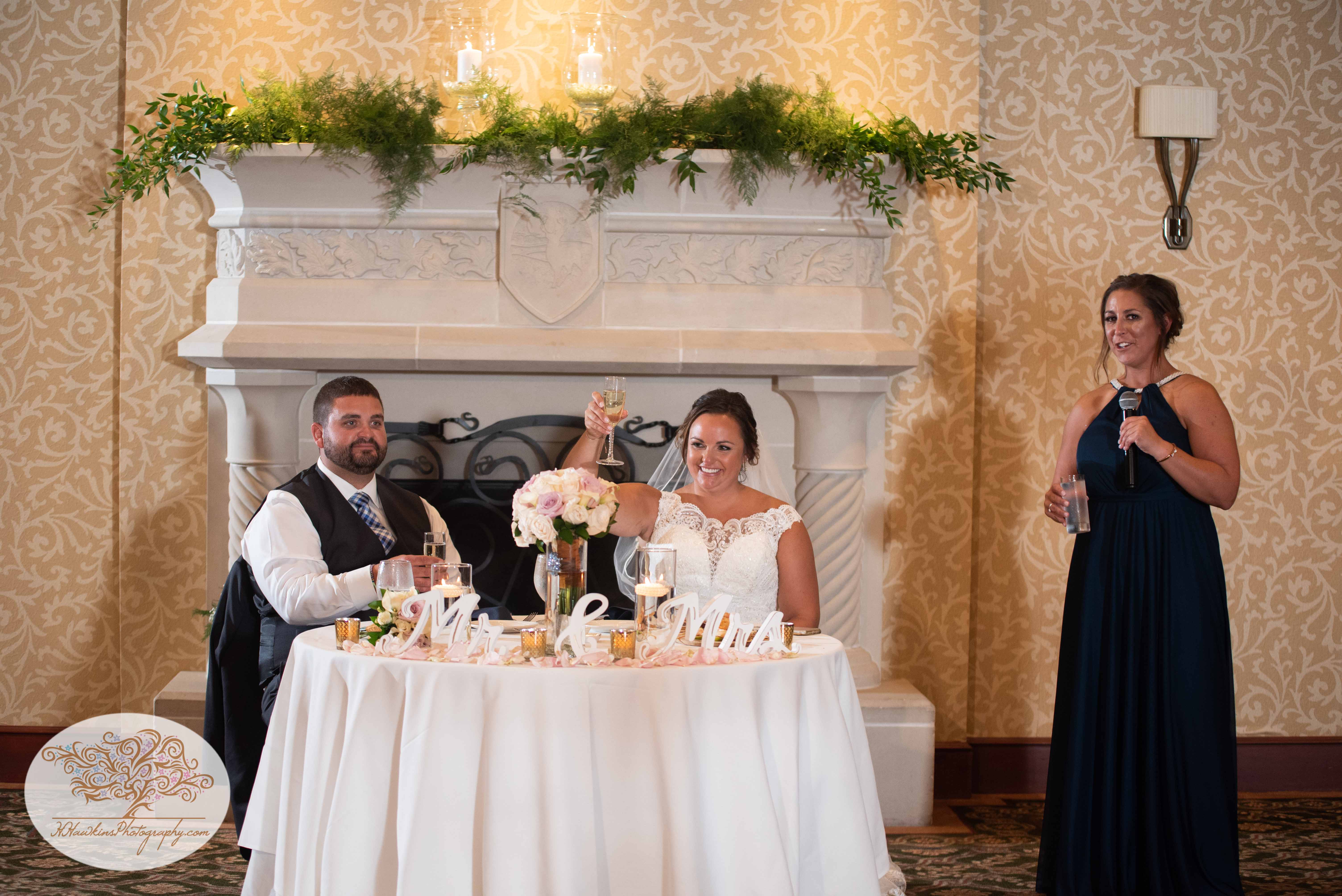 Speech by Maid of Honor as bride and groom toast