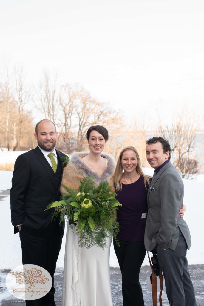 Syracuse wedding photographers with bride and groom