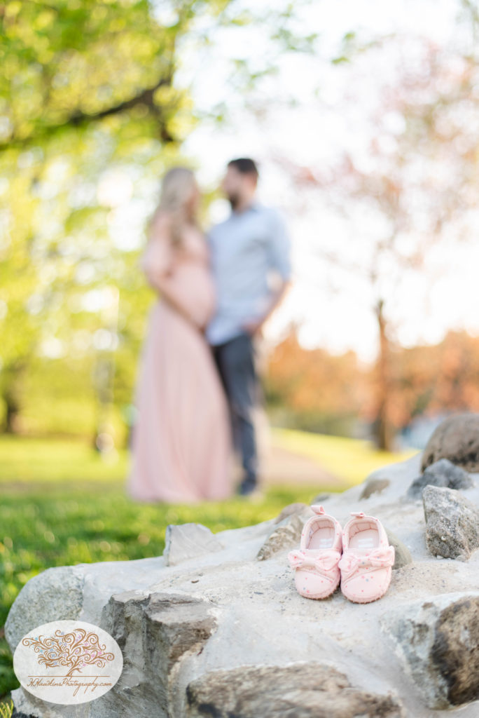 Baby girl shoes at Upper Onondaga Park by syracuse family photographer