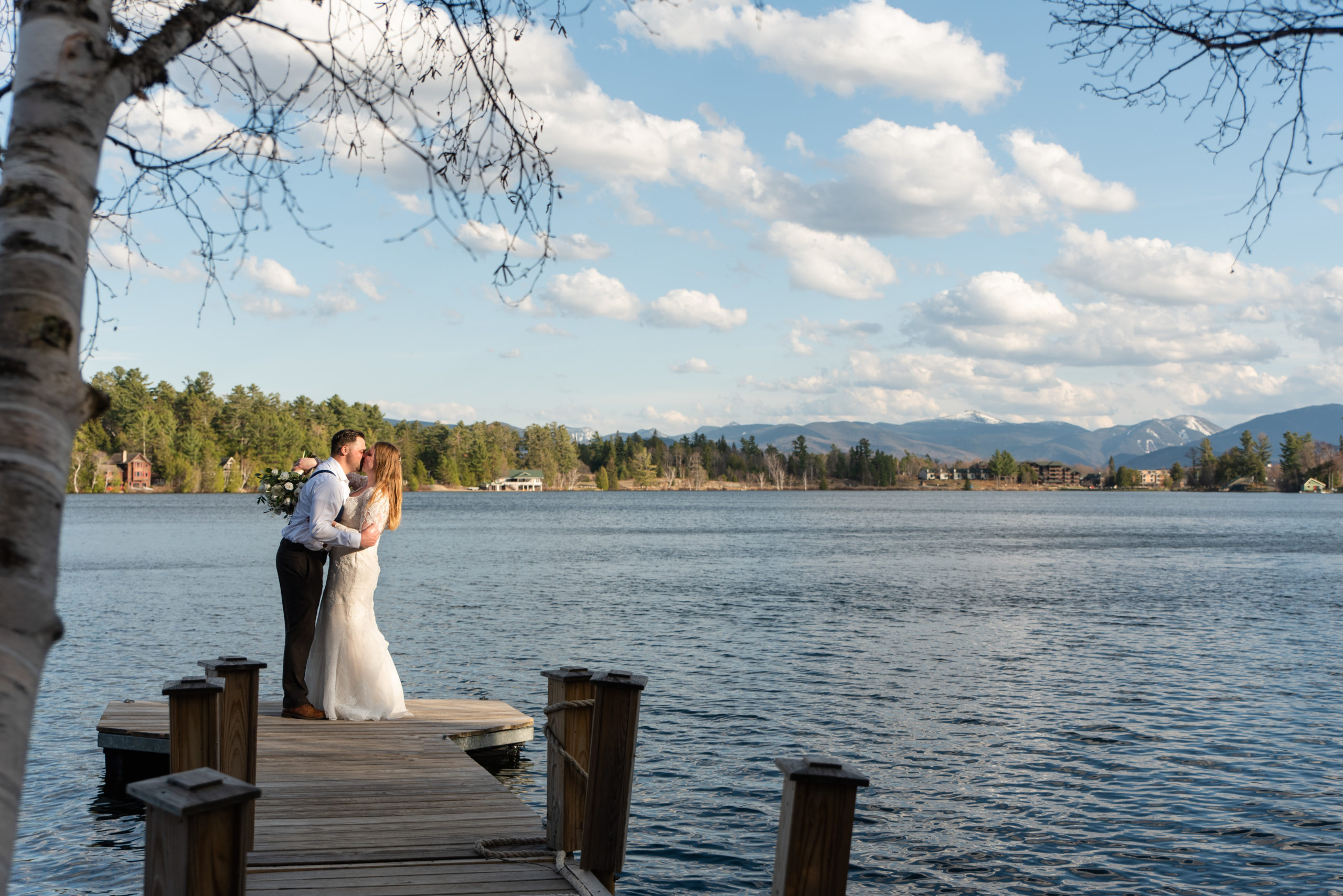 Lake Placid Wedding on Mirror Lake photographer