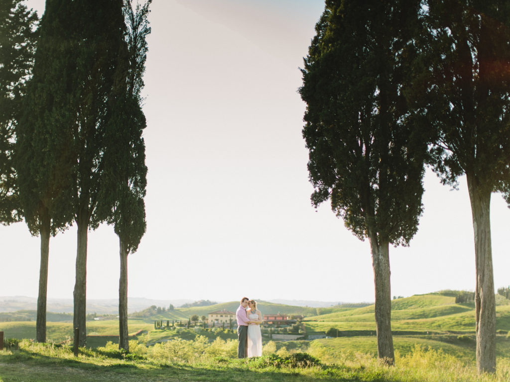 Husband and wife have anniversary photo session in Tuscany Italy during miscarriage