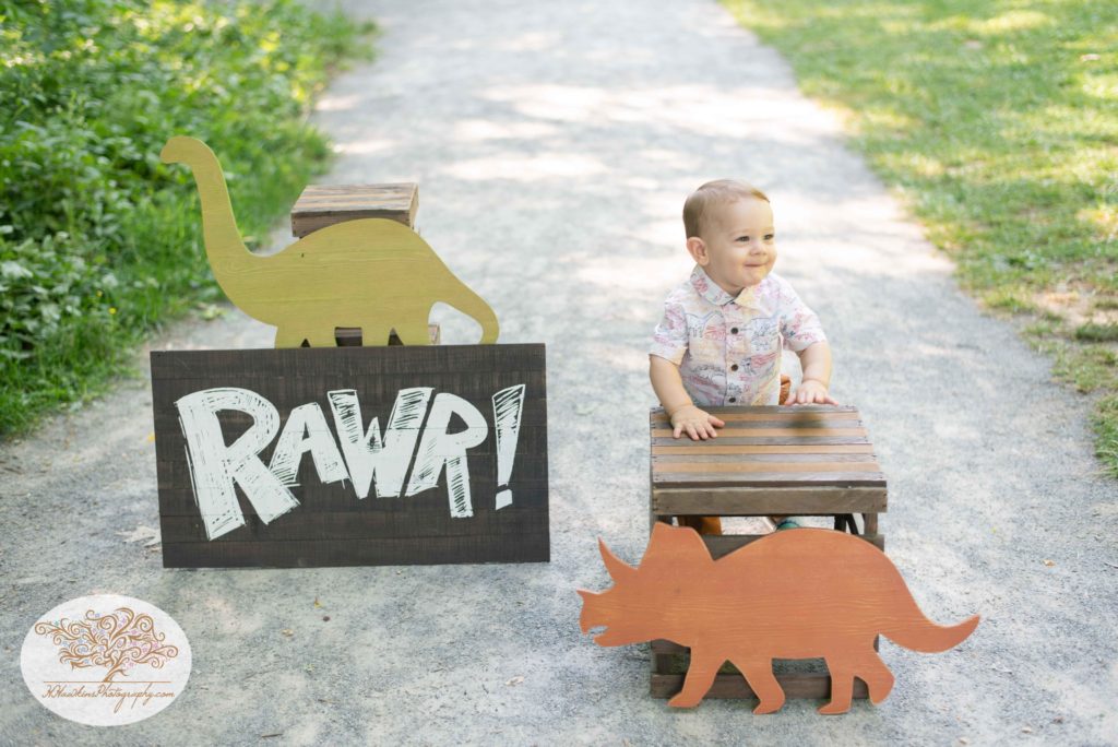 Little boy stands for his one year old pictures by syracuse photographer