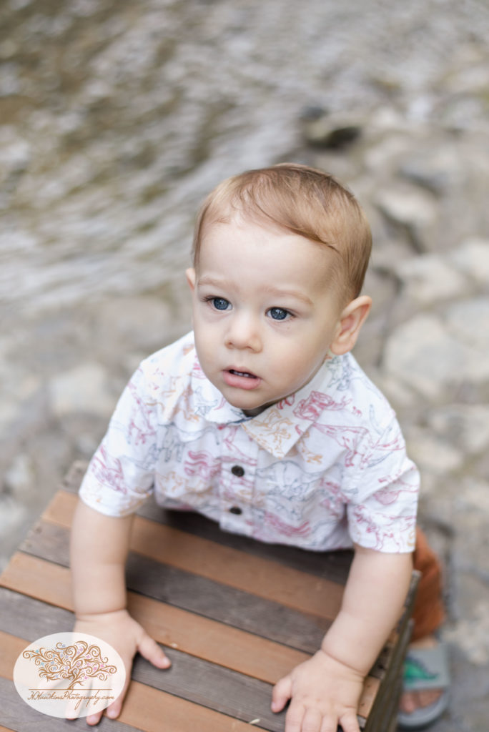 Syracuse photographer takes pictures of one year old boy at delphi falls